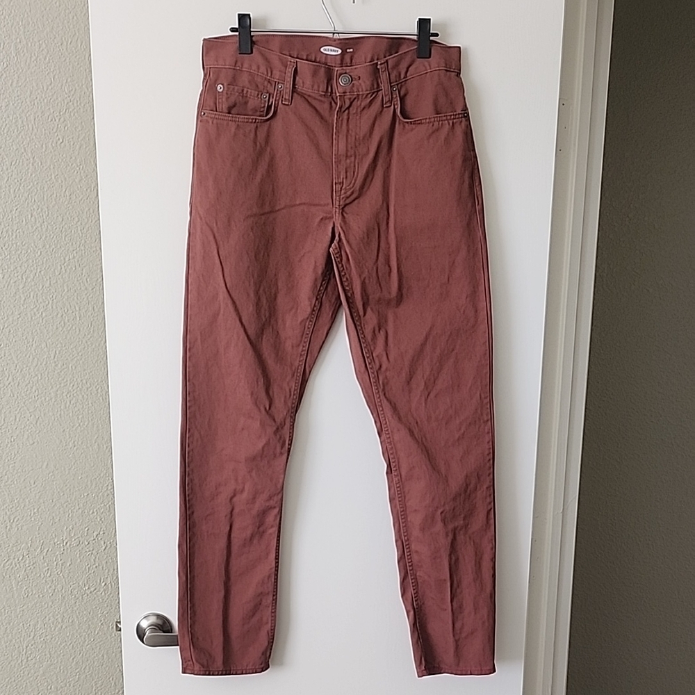 Old Navy Men's Nantucket Red Slim Pants | 33x32